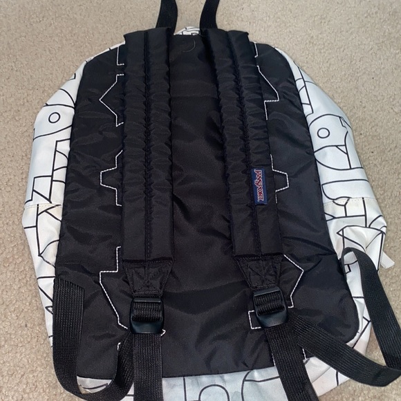 White Jansport backpack pre-owned - Picture 6 of 8